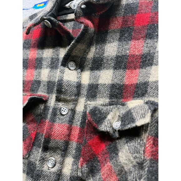 Vintage 80s woolwich wool plaid shirt small made in USA - Picture 2 of 8